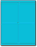 NextDayLabels - 8-1/2 x 11 Neon Color High Light Fluorescent Labels for Laser & Inkjet Printer (Blue Fluorescent, 4 x 5-4 Per Page | 400 Labels)