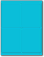 NextDayLabels - 8-1/2 x 11 Neon Color High Light Fluorescent Labels for Laser & Inkjet Printer (Blue Fluorescent, 4 x 5-4 Per Page | 400 Labels)