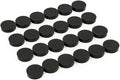 Bullseye Office 24 Round Black Fridge Magnets, Button Shaped, Small Colorful Magnetic Discs for Kitchen, Cabinet or Classroom, Perfect Whiteboard Supplies for Teachers (Black)