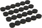 Bullseye Office 24 Round Black Fridge Magnets, Button Shaped, Small Colorful Magnetic Discs for Kitchen, Cabinet or Classroom, Perfect Whiteboard Supplies for Teachers (Black)