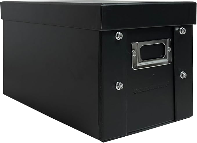CheckOutStore Black Stamp & Die Craft Scrapbook Storage Pocket Box - 10 x 6 x 6 (Pack of 2)