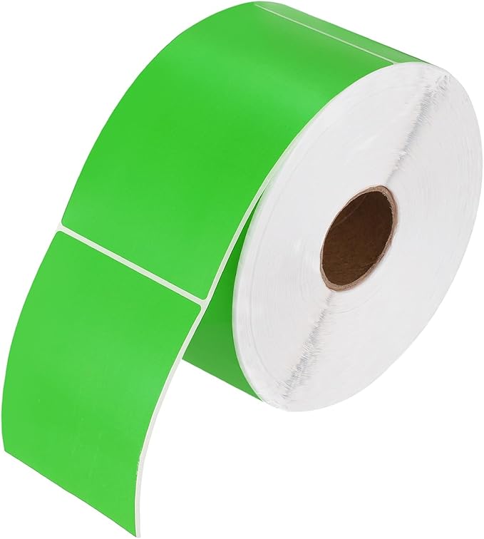 PATIKIL 1000Pcs Colored Coding Labels Stickers, 5x3 Inch Rectangle Inventory Stickers Self Adhesive Tags for Office Business Inventory Management Product Labeling Home Decor, Green