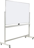 Max-officoo 60"x40" Mobile Whiteboard Double-Sided Magnetic Large Dry Erase White Board with Rolling Stand for Offices, Home & School