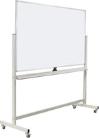 Max-officoo 60"x40" Mobile Whiteboard Double-Sided Magnetic Large Dry Erase White Board with Rolling Stand for Offices, Home & School