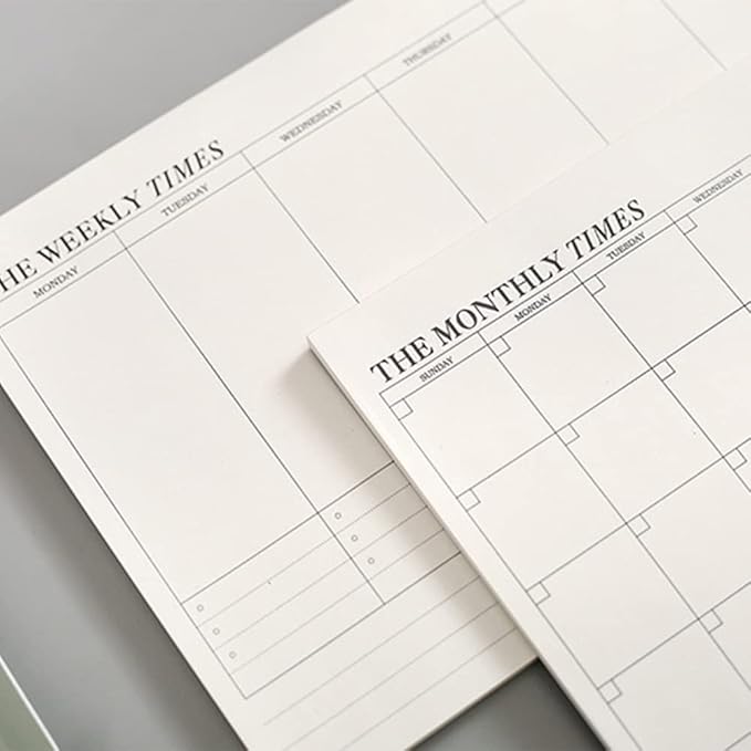 60 Page Schedule Planning Notepad, 245175 mm Tear-Off Sheets Weekly Planner for Organising Goals, Tasks, Notes