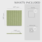 VIVELDA Large Bulletin Board 48"x36" - Office Wall Organizer to Replace your Old Cork Boards for Walls for Office Decor -12-pack Felt Wall Panels to Use in Home Office Decor, Classroom Decor (Avocado)