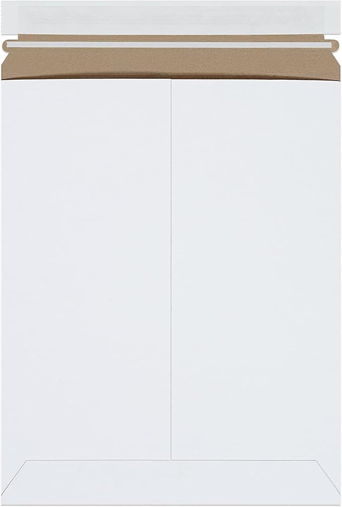 BOX USA StayFlat Envelope 9.75"L x 12.25"W 100-Pack for Keeping Photos, Documents & Artwork Protected During Mailing and Shipping