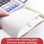 Custom Carbonless Sales Invoice Form Books for Small Business, Personalized NCR 3-Part Receipt Book with Carbon Copies, Cover Add Company Name, Address and Number Printed