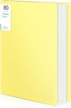 Phyxin Portfolio Binder, 80-Pocket Portfolio Folder 8.5" x 11", Displaying 160 Page Binder with Plastic Sleeves, Plastic Folders for Women & Men, Students, Teachers, Yellow