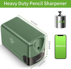 AFMAT Electric Pencil Sharpener for Classroom, Heavy Duty Colored Pencil Sharpener for 6.5-8mm Pencils, Plug in Pencil Sharpeners w/Upgraded Helical Blade (10000 Sharpenings), UL Listed, PS105