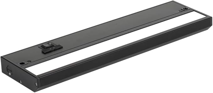 LED Under Cabinet Lighting Hardwired - 3CCT 12 Inch Black Finish - Undercabinet Lights for Kitchen - Linkable Undercounter Dimmable Plug in Light or Hard Wired - Under Counter Fixture Direct Wire