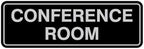 Standard Conference Room Sign - Black/Silver - Medium 1 Pack