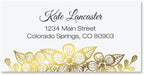 Allure Foil Personalized Border Return Address Labels- Set of 144 Large Self-Adhesive, Flat-Sheet Labels, by Colorful Images
