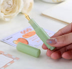 czxwyst Majohn Wancai 2.0 Mini Pocket-Size Eyedropper Fountain Pen (F Nib 0.5mm, Apple Green)