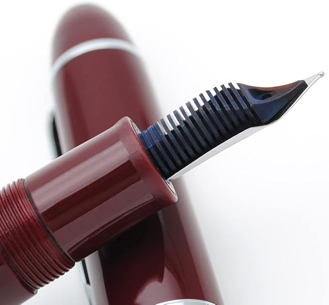 JINHAO X159 Fountain Pen (EF Nib 0.38mm, Wine Red with Silvery Clip)