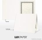 LUXPaper 9.5" x 12" Certificate Holders | White Linen | 100lb. Cover | 250 Qty