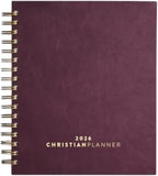 Christian Planner 2026 Daily Planner - Faith Based Monthly and Weekly Planner, Vision Board, and Habit Tracker - 2026 Calendar, Personal Organizer and Devotional Journal (Spiral, Fig)