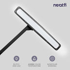 Neatfi Elite HD XL Task Lamp, 1600 Lumens, 84PCS SMD LED, 6500K, Non-Polar Dimming, Desk Light for Home, Office, and Study Room (Non-CCT with Clamp, Black, 22 Inches)
