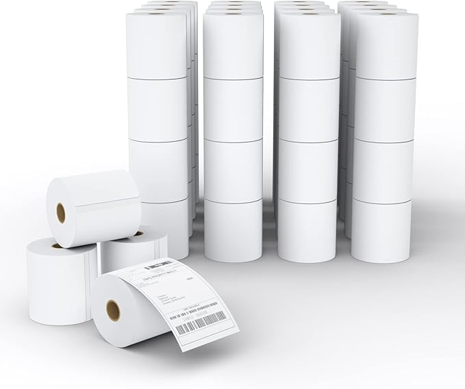 MFLABEL 4x6 Direct Thermal Shipping Labels - 100 Rolls of 450 Labels/Roll, Compatible with Zebra 2844/ZP450/ZP500/ZP505, USPS/FedEx/UPS/Amazon Shipping, Smudge-Resistant & Permanent Adhesive