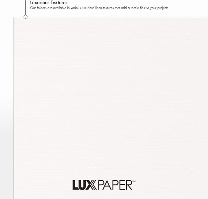 LUXPaper 9.5" x 12" Certificate Holders | White Linen | 100lb. Cover | 250 Qty