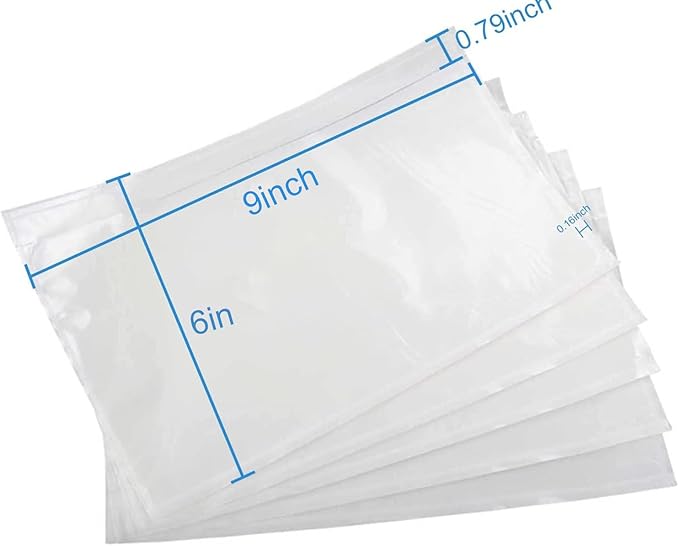 Coopaty 6" x 9" Adhesive Packing List Envelopes Clear Plastic Mailing Shipping Envelope Pouch (500 Pack)