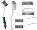 CN1ST 6 PCS Cleaning Brush, Scrub Brush Set for Kitchen and Bathroom Household Use with Various Brushes for Cleaning Dishes, Tiles, Corners and Floors