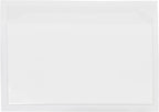 Juvale 100-Pack Clear Index Card Pockets - 3.6 x 5.25 in Plastic Sleeves - Adhesive Label Pockets for Storage Bin & Shelf Labels