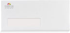 Aimoh 2500#10 Custom Printed Single Left Window Envelopes - Text and Logo Customization - Gummed Closure - Size 4-1/8x9-1/2 Inches -24LB-2500 Count (7-35410-2500)