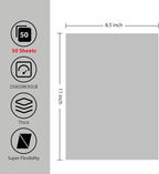 OcePor 50 Sheets Grey Cardstock Paper, Colored Printer Paper 8.5 x 11, Card Stock Thick Construction for Craft,Scrapbook，Office Printing, Invitations, Certificates，92 lb/250gsm