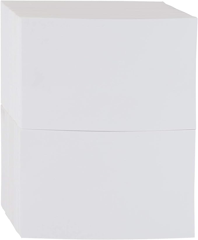 Amazon Basics Blank Index Cards, White, 4" x 6", 1000 Count (Pack of 2)