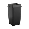 Krollen Industrial 50 Gallon Black Square Commercial Trash Can with Lid