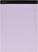 Mintra Office Legal Pads, ((Basic 6pk - (Pastel Version #2), 8.5in x 11in, Wide Ruled))