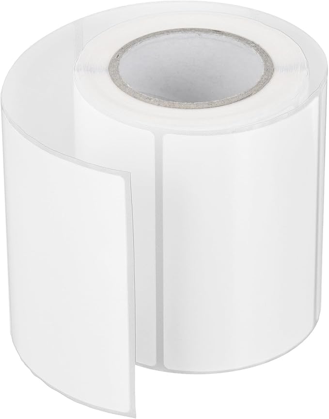 PATIKIL 2 x 3 Inch Rectangle Inventory Color Coding Labels 1 Roll, Square Self-Adhesive Inventory Label Stickers for Office Home Organization Name Tags, 250 Per Roll, White