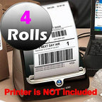 MFLABEL 4x6 Direct Thermal Shipping Labels - 6 Rolls, 220 Labels/Roll, Perforated Postage Paper with Alignment Hole, Compatible with 4XL LabelWriter 1744907 & 1755120, Rollo for USPS, UPS