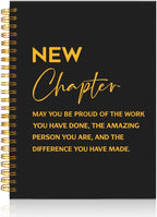 Mhfpl Coworker Funny Spiral 160 Pages Blank Notebook, Coworker Notebook Gifts, Retirement Gifts, Goodbye Gifts (New Chapter)