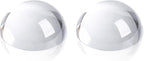SWTHONY 2pcs 3.1inch Crystal Dome Magnifying Paperweight, Reading Magnifier Glass Paper Weights for Outdoor Events, Office Desk