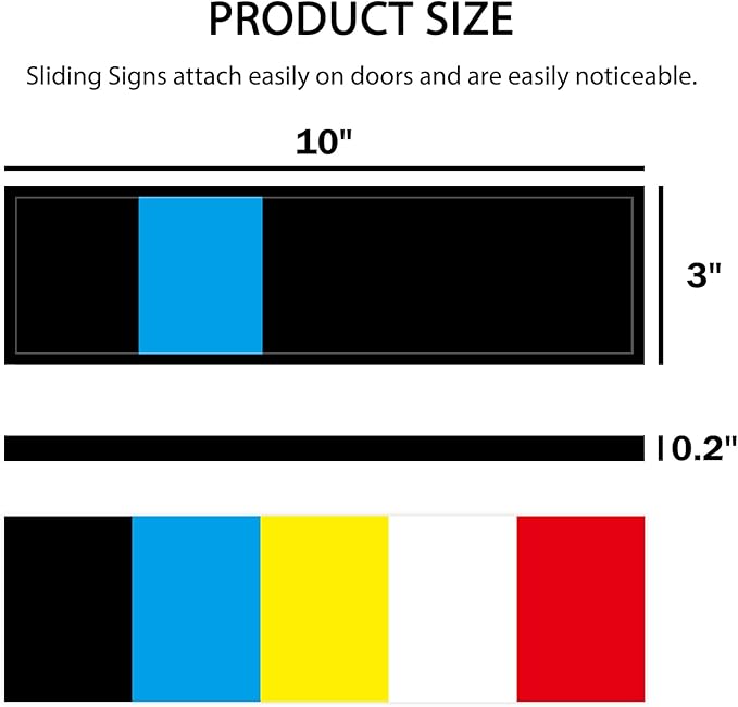 Blank Office Door Signn,Exam Room Sign,Medical Door Signs for Doctors Offices, Hospitals and Clinics,Primary Colors, 5 Sign System, 10" x 3"-Black