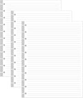 (3-Pack) Letter Size Discbound Refill Paper, 11 Disc Paper Refill for Note-Taking System Discbound Planner, 300Sheets / 600Pages Discbound Paper, 100gsm, White, 8.5'' x 11''