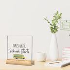 Funny Back to School Countdown Acrylic Sign, Funny Days Until Schools Starts Countdown Decor for Classroom, Best Back to School Gifts for Teacher Students A 09