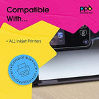 PPD Watercolor Printer & Printable Fine Art Paper for Inkjet Printer, Textured Giclee Archival Acid Free Paper 8.5 x 11, Professional Grade, Heavyweight 240 gsm/64 lb (25 Sheets)`