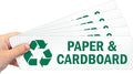 SmartSign "Paper and Cardboard" Pack of 5 Recycle Labels | 3" x 10" Laminated Vinyl, Made in USA