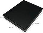 Lineco Museum Archival Storage Box, 8.75x10.75x1.5 in. Drop Front Design. Acid-Free with Metal Edge. Organize Photos, Pictures, Prints, Documents, Crafts, DIY. Black, 1 Pack