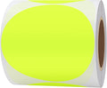 Hybsk Round Color Coding Circle Dots Labels Warehouse Inventory Organizer Stickers (4 inch, Fluorescent Yellow)