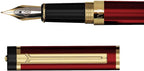 Dryden Designs Fountain Pen Medium Nib Gift Pouch - with 24 Ink Cartridges - MCM (Red)