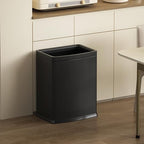 YOJIA 4.7 Gallon/18L Black Trash Can,Commercial Metal Trash Bin, Large Capacity Garbage Can, Business Waste Basket, for Desk, Office,Kitchen, Hotel, Home(18L Black)