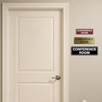 Standard Conference Room Sign - Ivory/Dark Brown - Small 2 Pack
