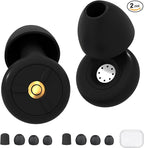 AuralProtek Ear Plugs for Sleeping Noise Cancelling, 24-30dB Ear Plugs for Noise Reduction, Hearing Protection, Silicone Soft Reusable EarPlugs for Sleep, Concert, Focus with Case & 4 Pair Eartips