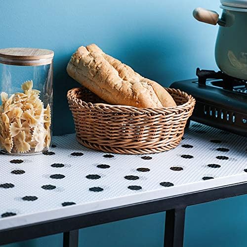 Polka Dot Shelf Liner for Kitchen Cabinets Non-Adhesive Drawer Liner Non-Slip Refrigerator Liner Waterproof Fridge Pad Cupboard Mat