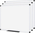 VIZ-PRO Magnetic Dry Erase Board, 24 X 18 Inches,3 Pack, Silver Aluminium Frame