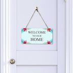 Signs ByLITA Tropical Hibiscus Personalized Hanging Wall or Door Sign (5 x 10") | Custom Signage for Your Home & Business